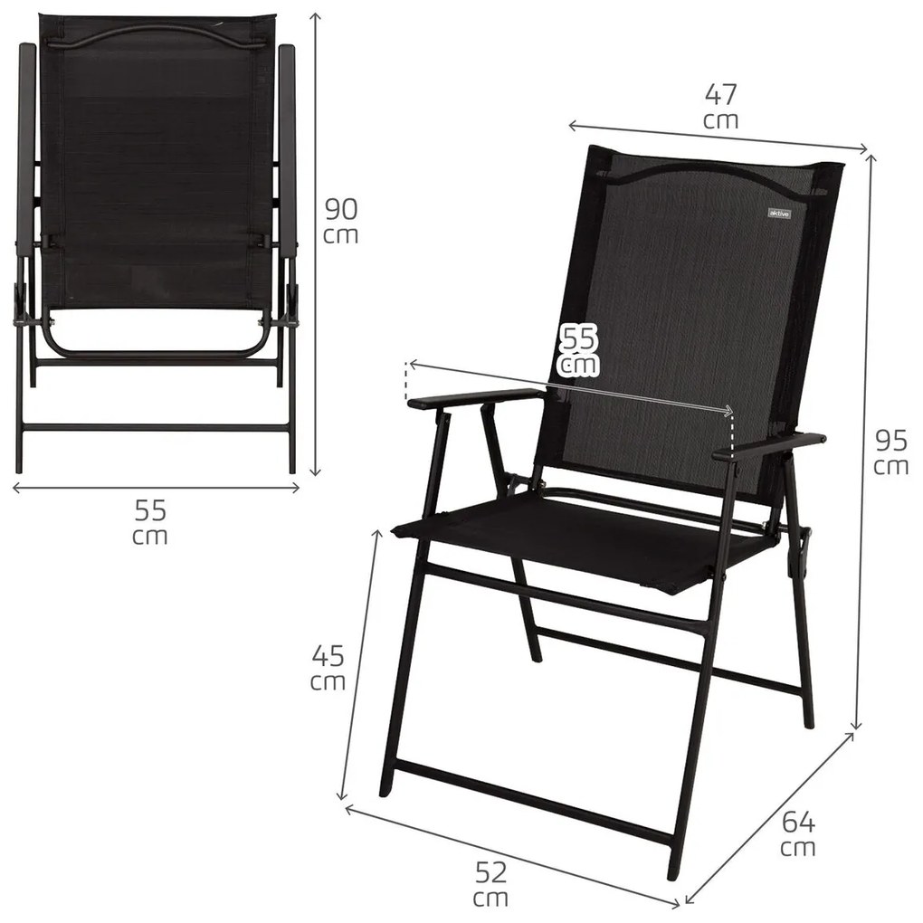 Σετ Τραπέζι με 2 Καρέκλες Aktive 75 x 70 x 75 cm (3 Τεμάχια)