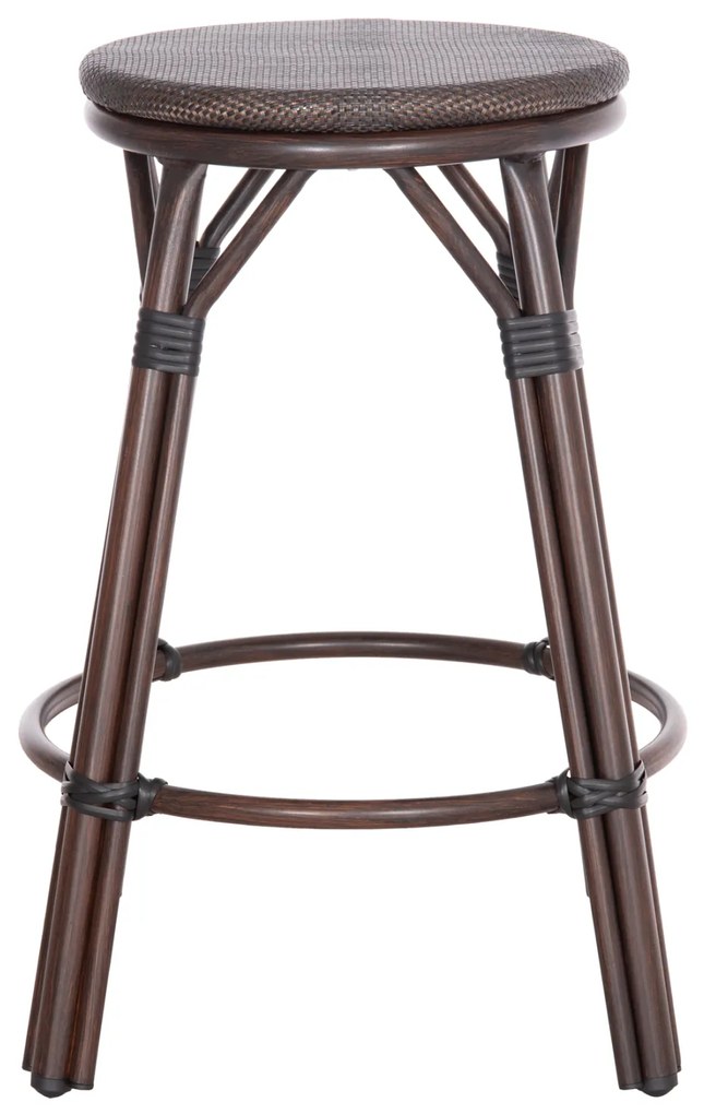 ΣΚΑΜΠΟ ΑΛΟΥΜΙΝΙΟΥ ΜΕΣ.ΥΨΟΥΣ CHINO HM6286.01 BAMBOO LOOK & TEXTILENE ΚΑΦΕ 43x43x65Υεκ (1 Τεμμάχια)