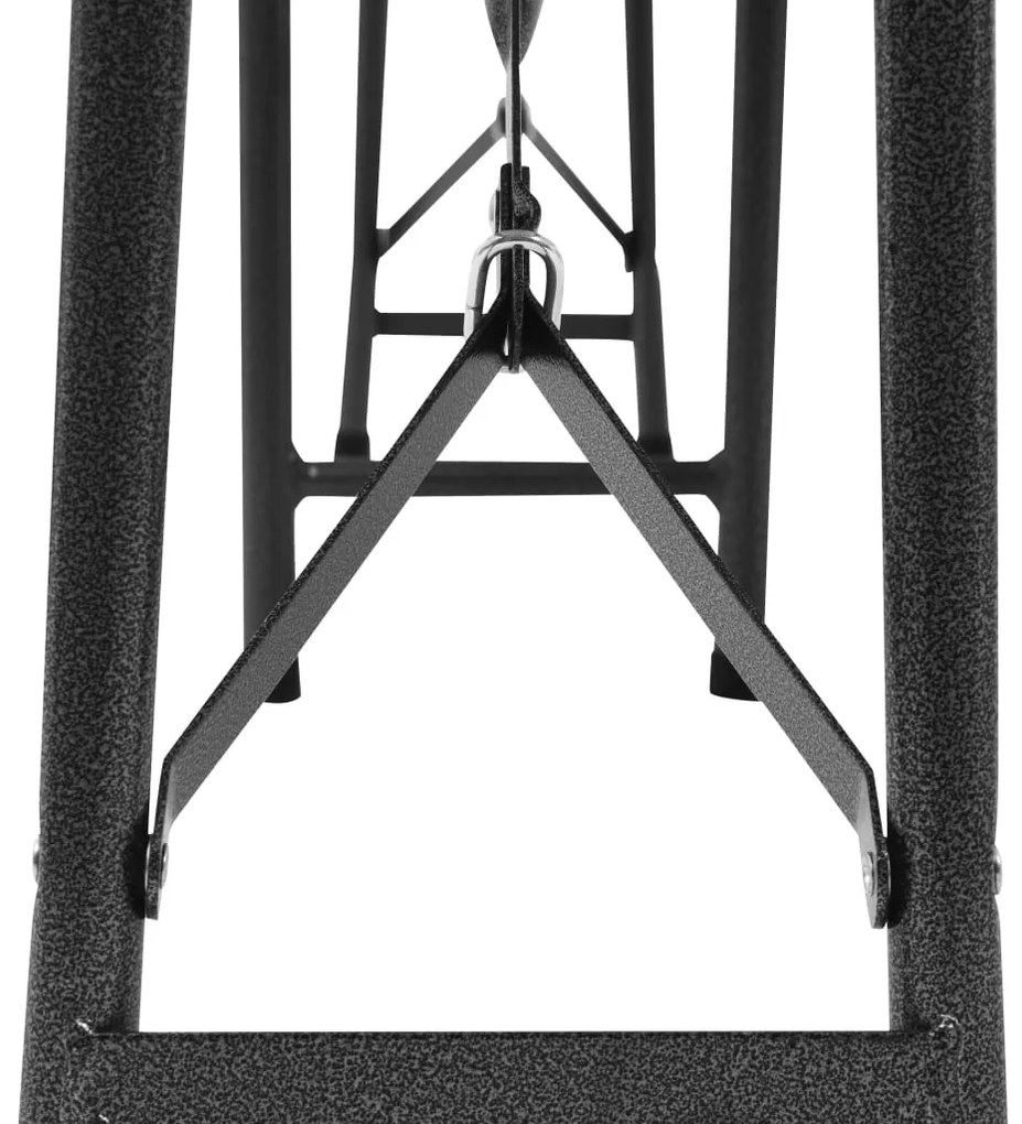 vidaXL Παγκάκια Κήπου Πτυσσόμενα 2 τεμ. Μαύρα 180 εκ. από HDPE