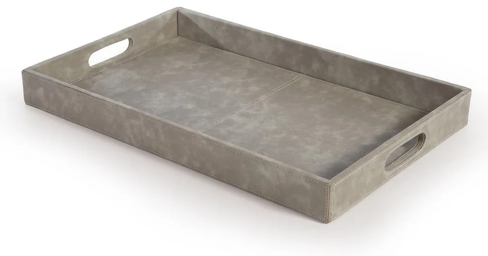 Δίσκος Διακοσμητικός Lethal Από Δερματίνη 30x50x5 Grey Nef-Nef Homeware Τεχνόδερμα