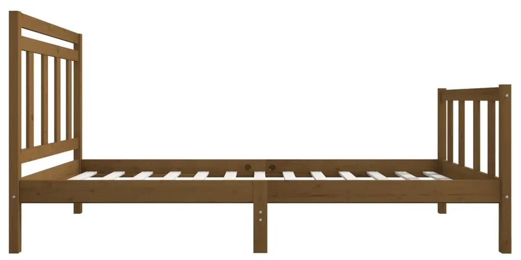 vidaXL Πλαίσιο Κρεβατιού Μελί 75x190 εκ. Ξύλο Πεύκου Small Single