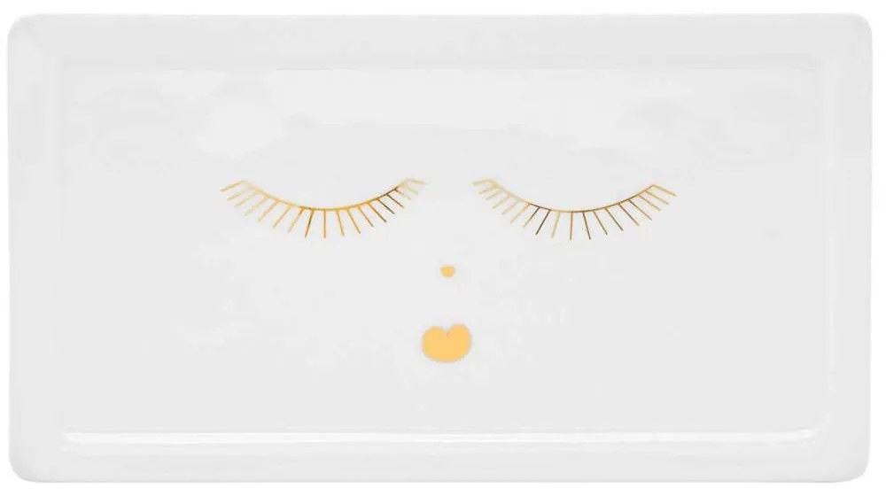 Πιατέλα Πορσελάνινη Goldy RD0051462 25,5x14cm White-Gold Raeder Porcelain