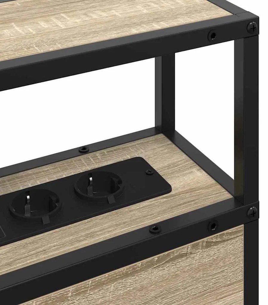 vidaXL Κεφαλάρι Αποθήκης με ράφι Sonoma Δρυς 135 cm Επεξεργασμένο ξύλο