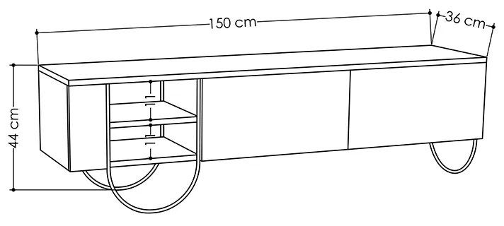 ΕΠΙΠΛΟ ΤΗΛΕΟΡΑΣΗΣ NORFOLK MEGAPAP ΧΡΩΜΑ ΛΕΥΚΟ 151X35X43ΕΚ.
