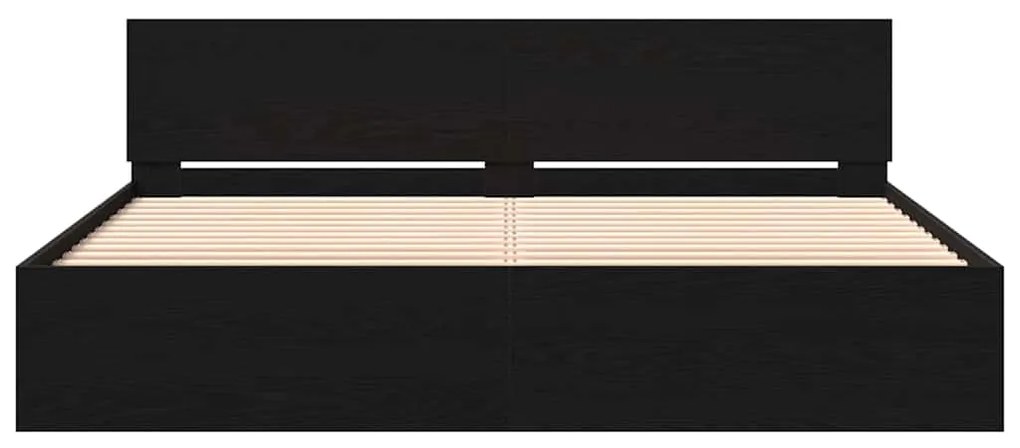vidaXL Πλαίσιο Κρεβατιού Μαύρη Οξυά 180 x 200 cm Επεξεργασμένο ξύλο
