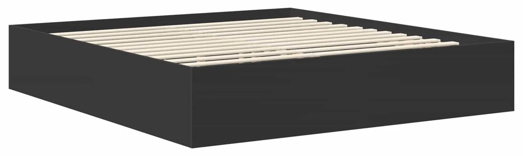 vidaXL Σκελετός Κρεβατιού Μαύρο 200 x 200 cm Επεξεργασμένο ξύλο