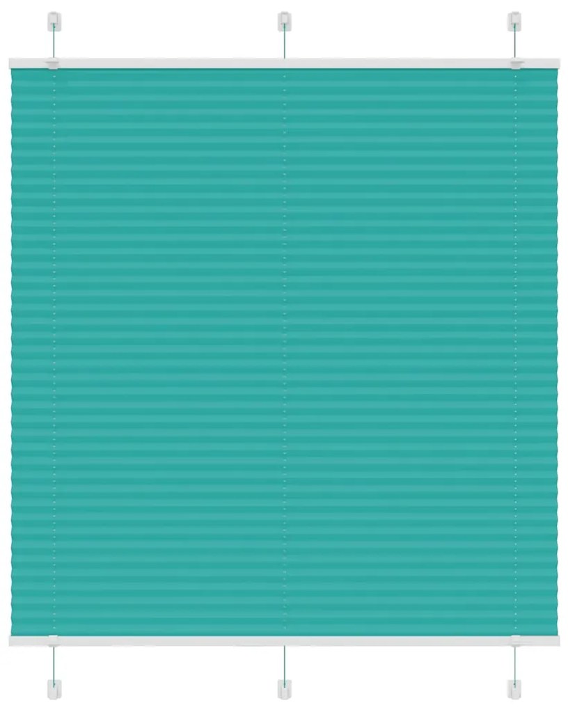 vidaXL Πλισέ περσίδα Petrol Green 120x150 cm Πλάτος υφάσματος 119,4 cm