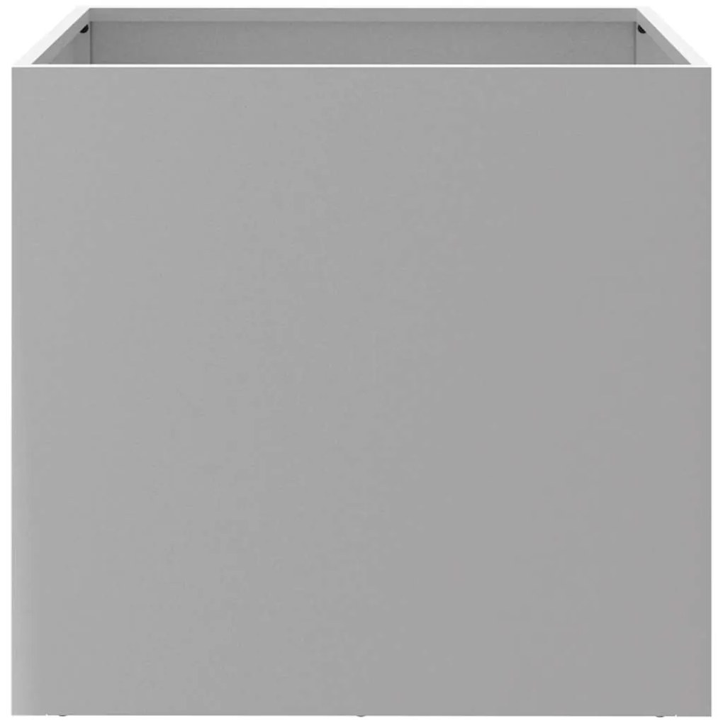 vidaXL Ζαρντινιέρα Ασημί 49 x 47 x 46 εκ. από Γαλβανισμένο Χάλυβα