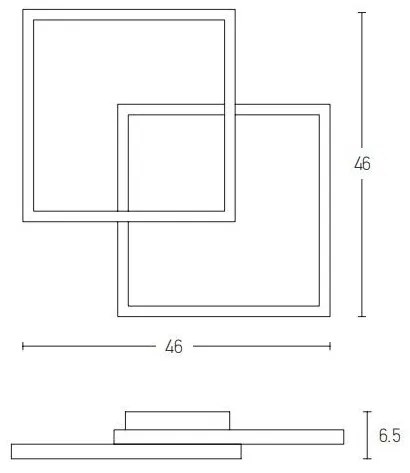 Πλαφονιέρα Φωτιστικό Οροφής 46cm LED 28W IP20 3000K  Zambelis 2027 Λευκό