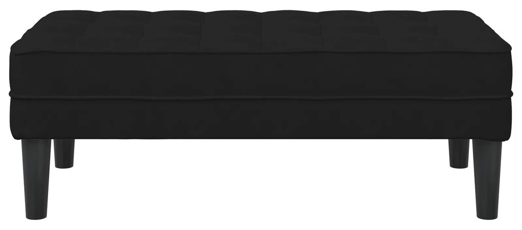 vidaXL Παγκάκι Μαύρο 113x57x39 εκ. Βελούδο