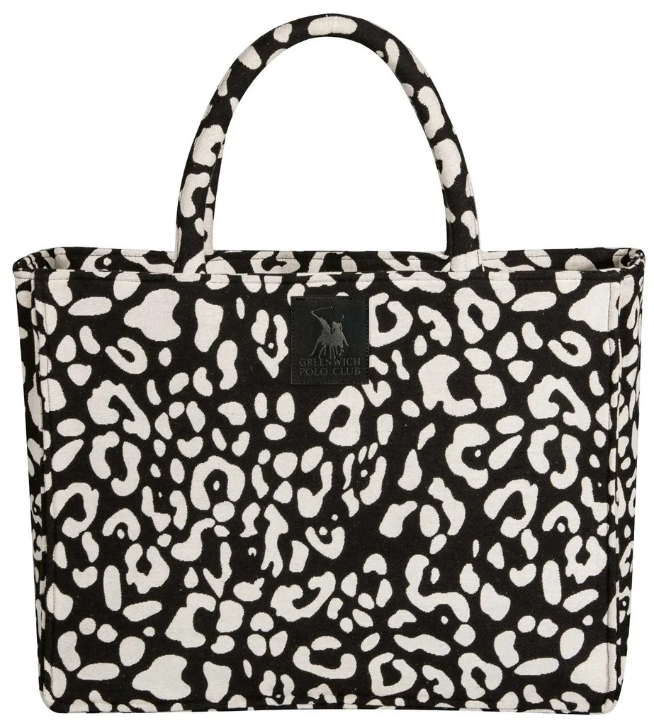 Τσάντα Θαλάσσης Polycotton 46x36εκ. Essential 4059 Μαύρη-Taupe Greenwich Polo Club