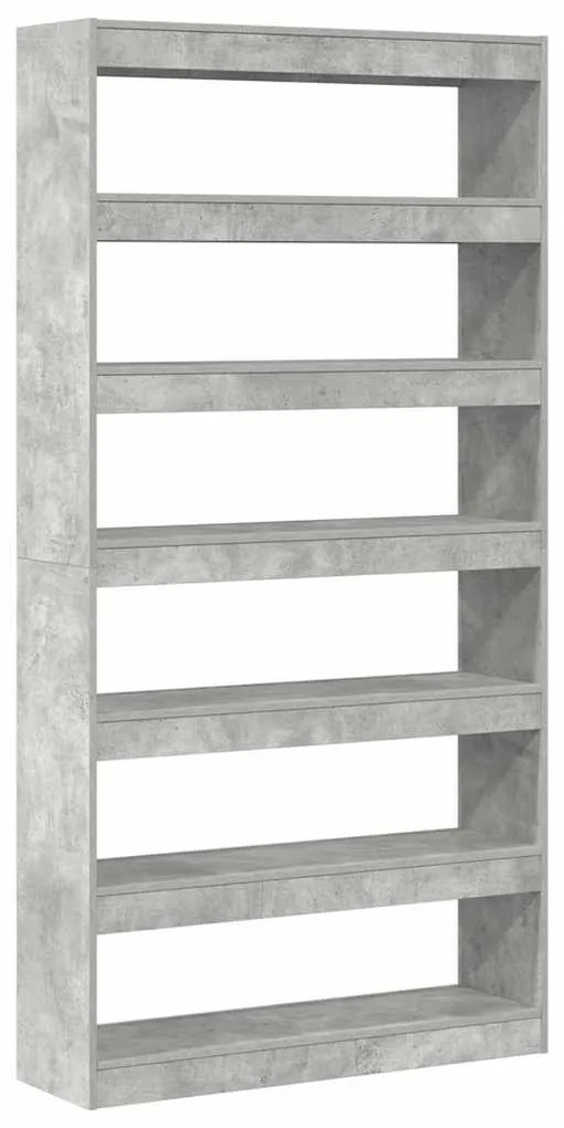 vidaXL Βιβλιοθήκη Σκυρόδεμα Γκρι 100 x 30 x 198 εκ. Επεξεργασμένο ξύλο