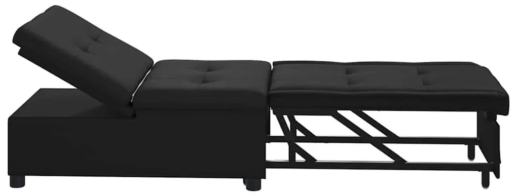 vidaXL Κρεβάτι καναπές Μαύρο 194 x 67 x 82 εκ Μικροΐνες