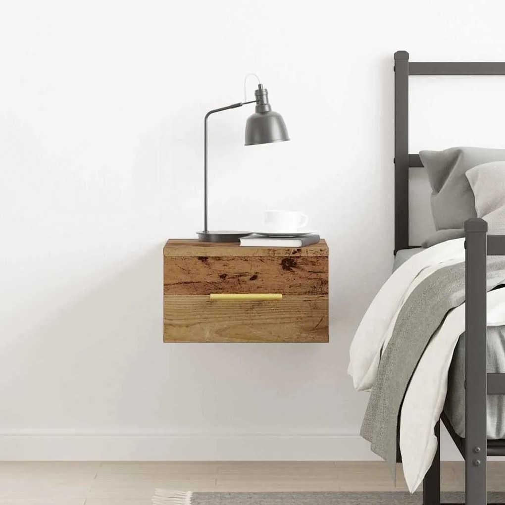vidaXL Κομοδίνο Παλαιό ξύλο 35 x 35 x 20 εκ Επεξεργασμένο ξύλο