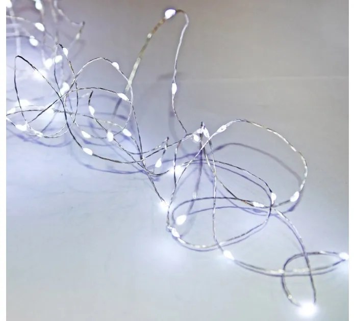 Λαμπάκια 100 Micro LED με Πρόγραμμα και Σταθερά Ασημί Σύρμα Ψυχρό Φως IP44 30-109 Lumen-30-109-Ασημί 30-109