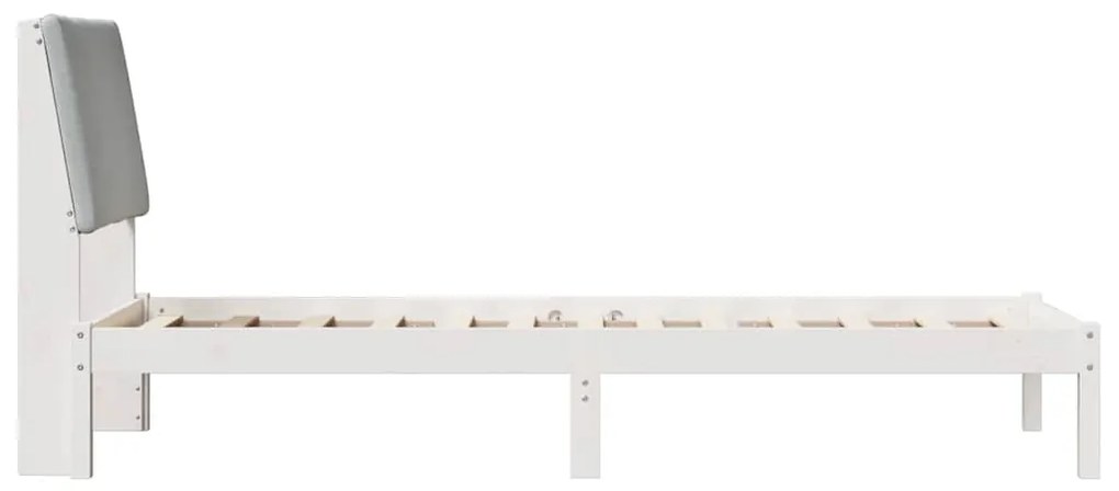 vidaXL Σκελετός Κρεβατιού Λευκό και ανοιχτό γκρι 80 x 200 cm