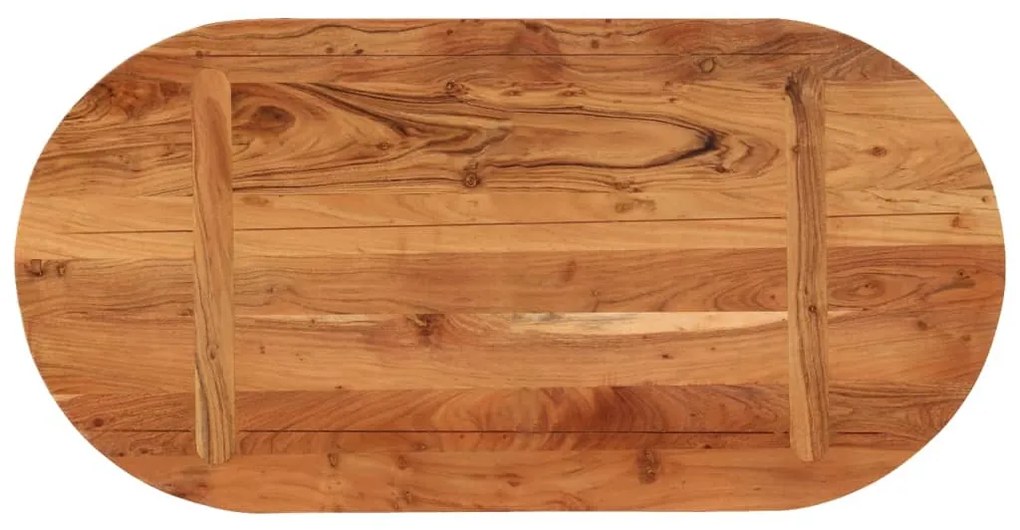 vidaXL Επιφάνεια Τραπεζιού Οβάλ 80x40x2,5 εκ. Μασίφ Ξύλο Ακακίας