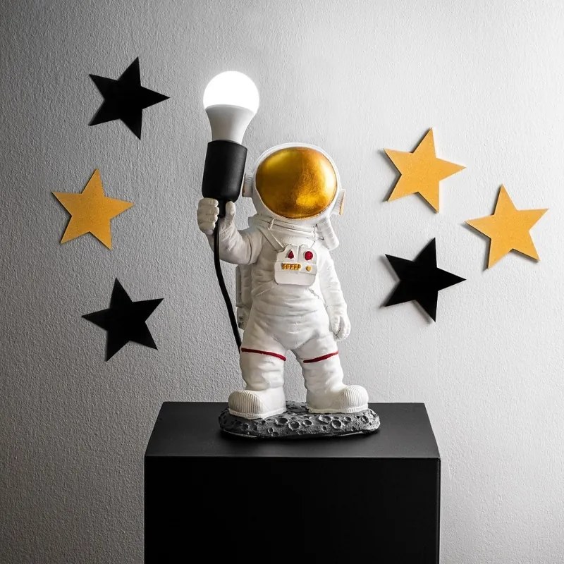 Φωτιστικό επιτραπέζιο Astronaut Megapap E27 πολυεστερικό χρώμα λευκό 20x15x32εκ. - GP052-0166,1