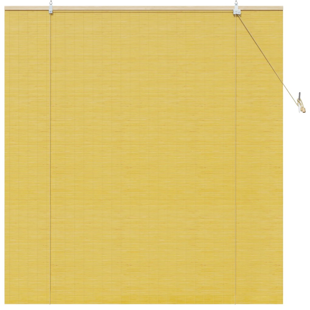 vidaXL Ρολά και Σκίες Παραθύρων Κίτρινο 140 x 160 cm Μπαμπού