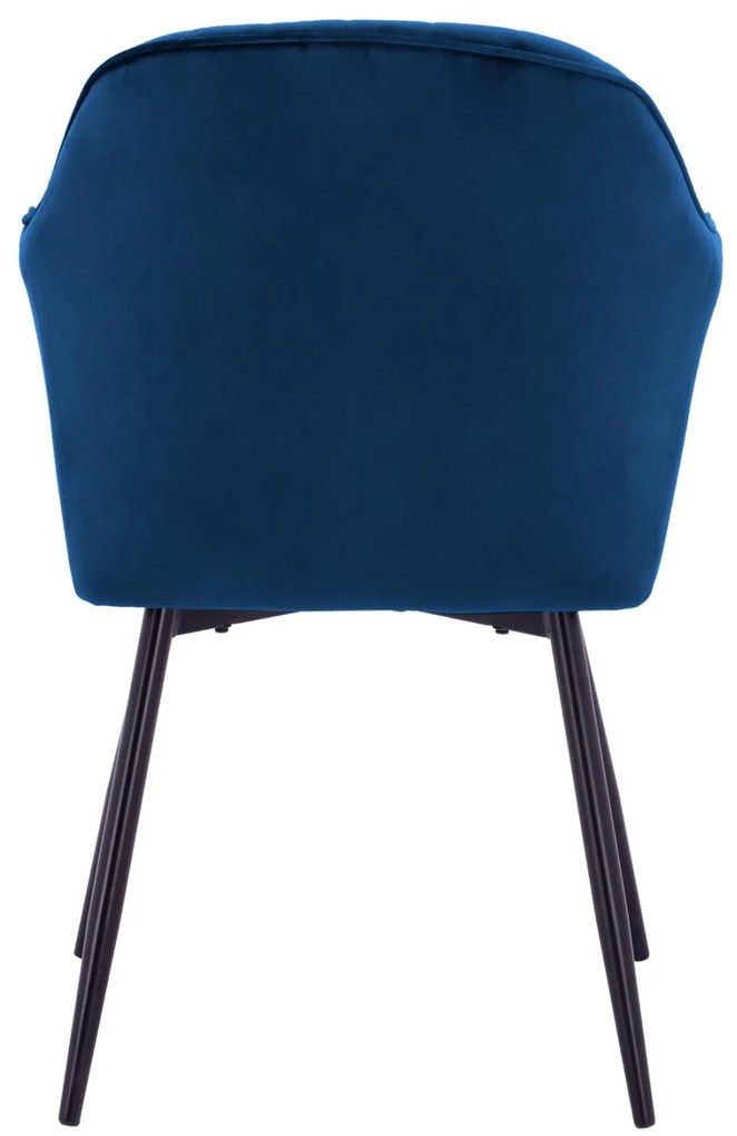 Καρέκλα SAWYER Βελούδο Μπλέ 53x60x76Υ εκ. 2αδα 53x60x76 εκ.