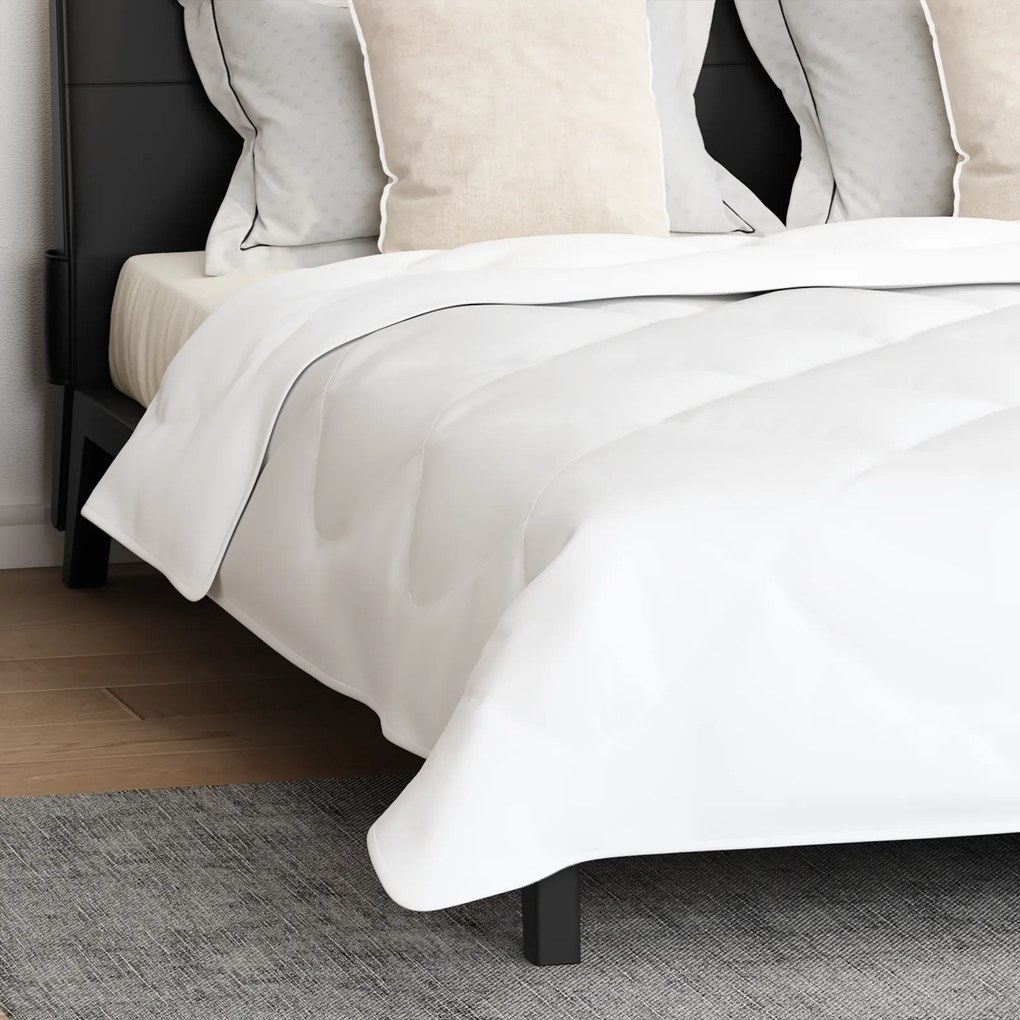 vidaXL Πάπλωμα Άλλο με μαξιλάρι 3 pcs Λευκό 260 x 220 εκ. Μικροΐνες