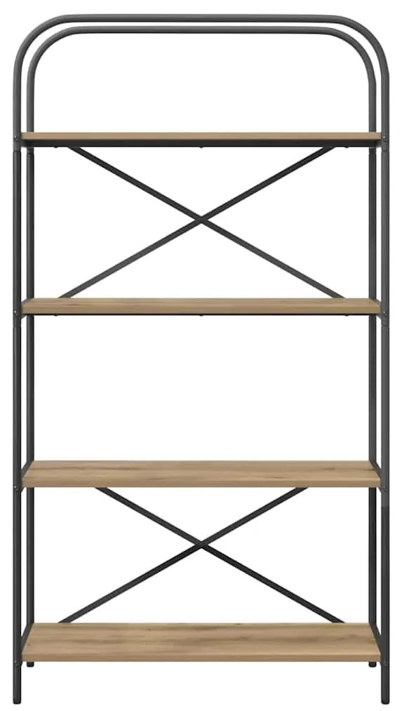 vidaXL Ράφι Βιβλίων artisan δρυς 80 x 30 x 146 εκ Επεξεργασμένο ξύλο