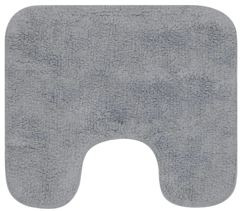 vidaXL Σετ Πατάκια Μπάνιου 2 τεμ. Γκρι Υφασμάτινα