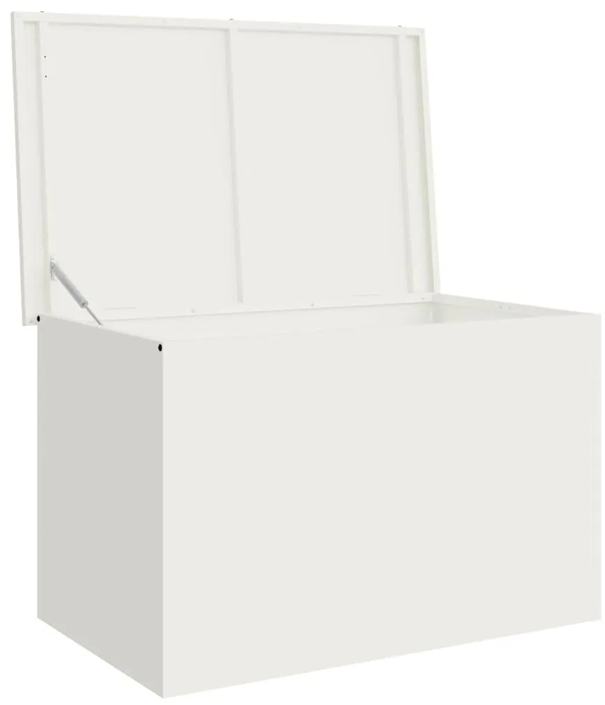 vidaXL Κουτί αποθήκευσης εξωτερικών χώρων Λευκό 80 x 50,5 x 50 εκ.