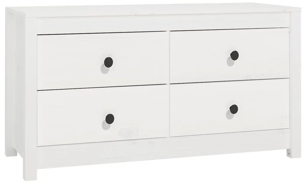 vidaXL Βοηθητικό Ντουλάπι Λευκό 100x40x54 εκ. από Μασίφ Ξύλο Πεύκου