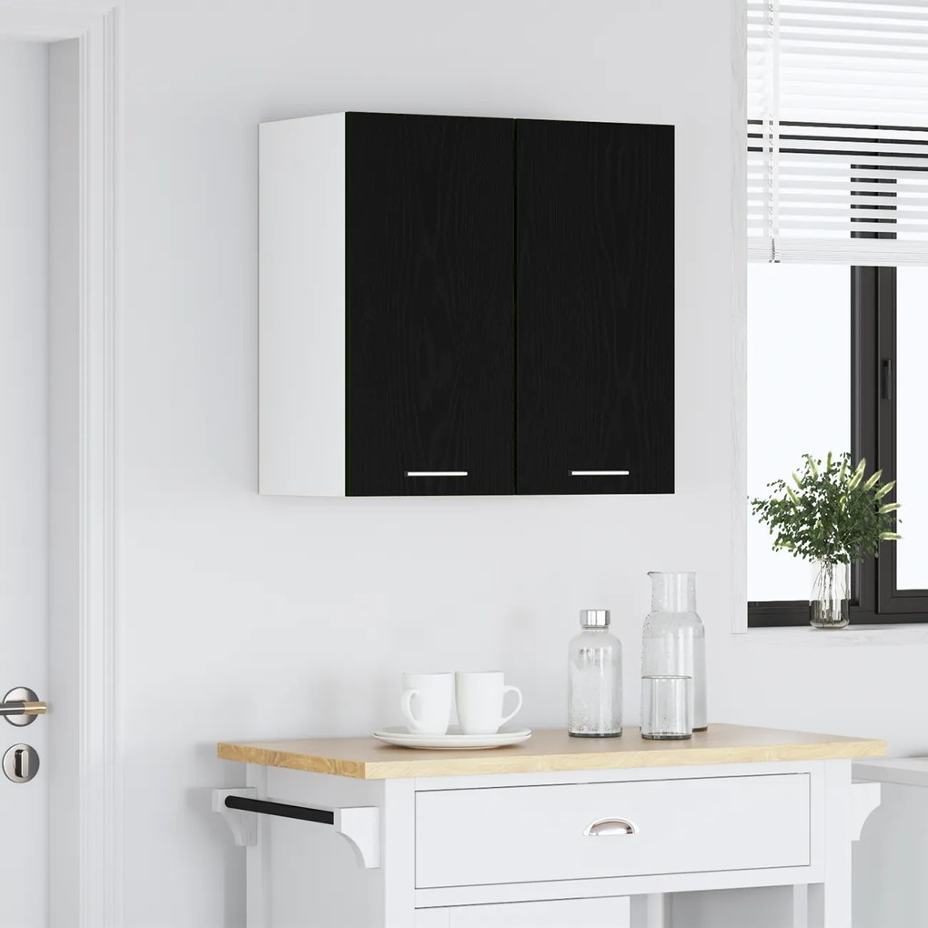 vidaXL Μαύρο Δέντρο Κρεμαστό Ντουλάπι 60x31x60 εκ Φτιαγμένο από Επεξεργασμένο Ξύλο