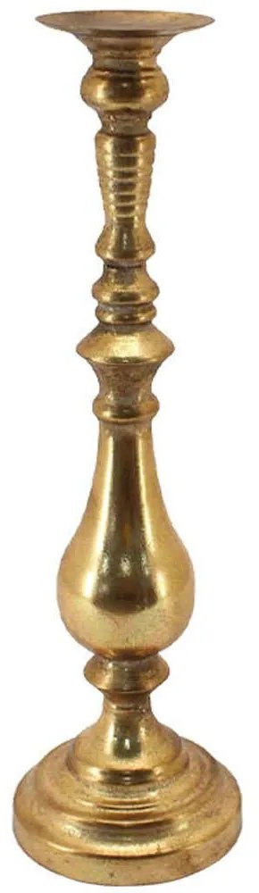 Κηροπήγιο Παλαιωμένο 15-00-94912 Φ15x53,5cm Gold Marhome Metal