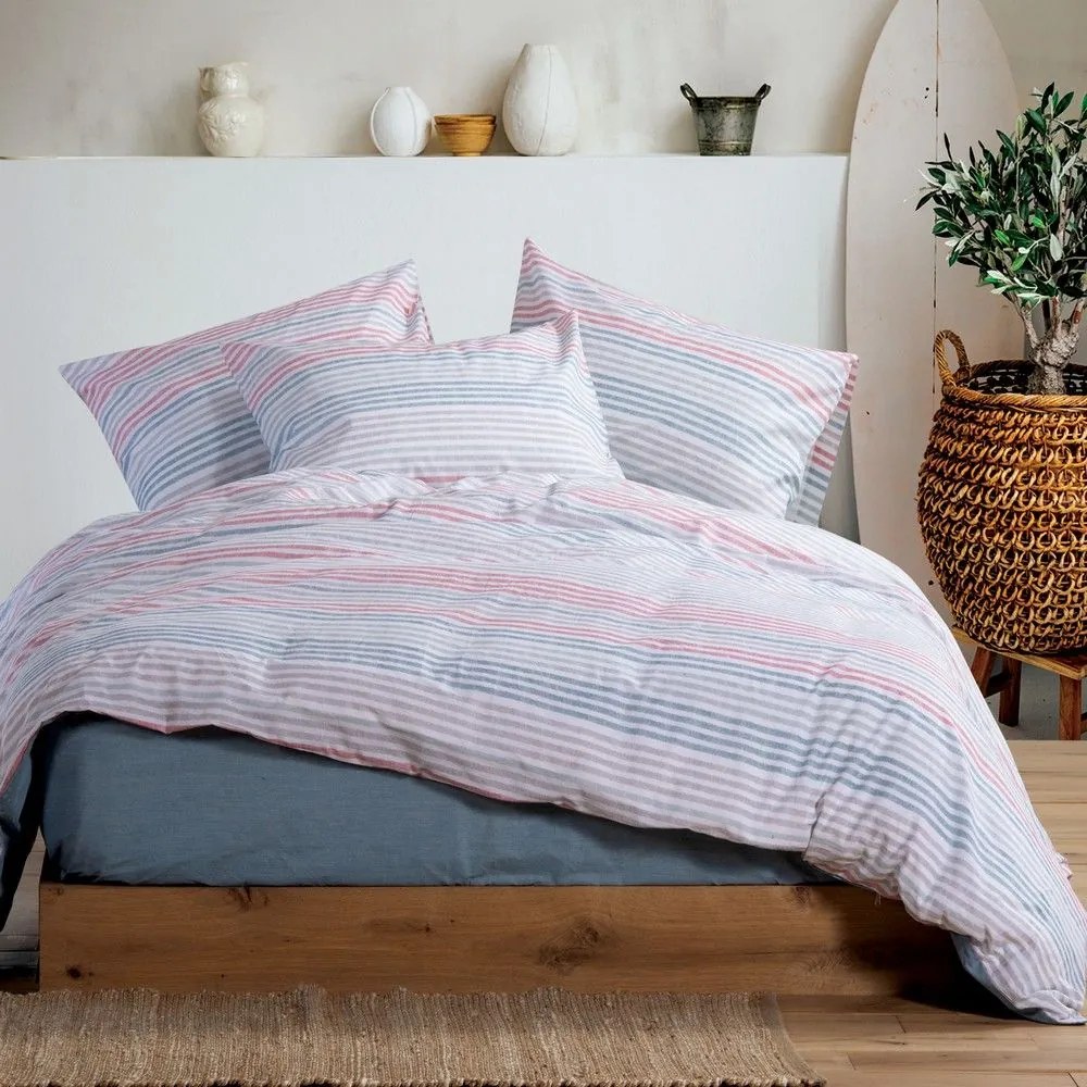 Σεντόνια Miles (Σετ 3τμχ) Aqua Nef-Nef Μονό 170x270cm 100% Cotton