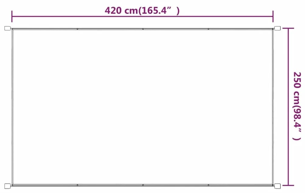 Τέντα Κάθετη Μπλε 250 x 420 εκ. από Ύφασμα Oxford - Μπλε