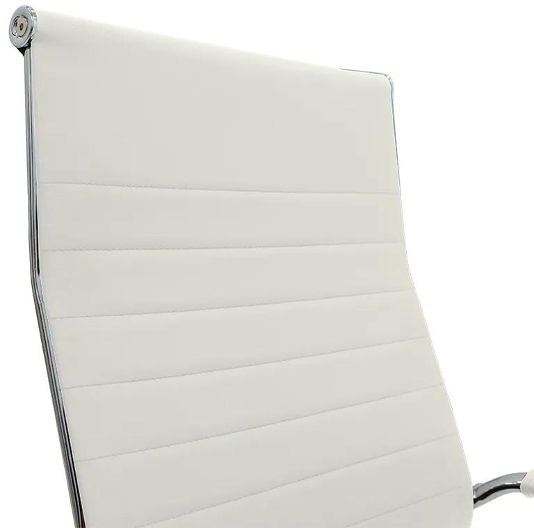 Καρέκλα γραφείου διευθυντή Valter pakoworld PU λευκό - Τεχνόδερμα - 128-000010