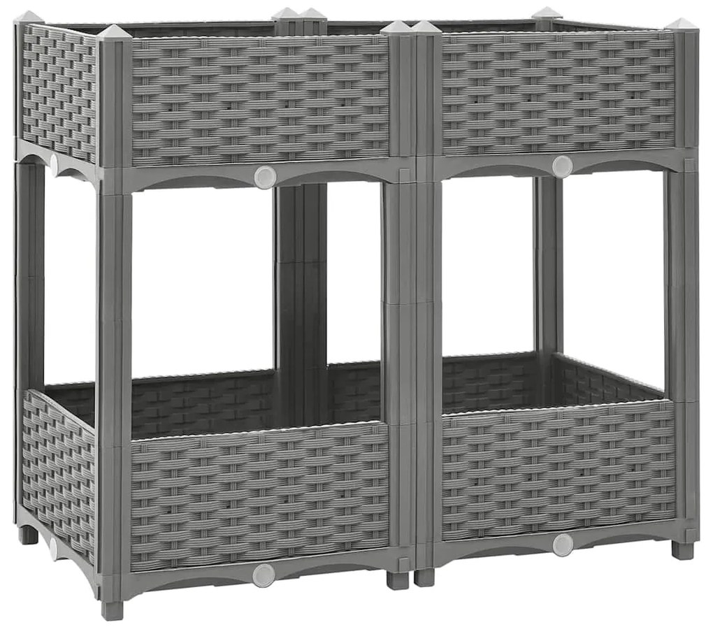 vidaXL Ζαρντινιέρα 80 x 40 x 71 εκ. από Πολυπροπυλένιο