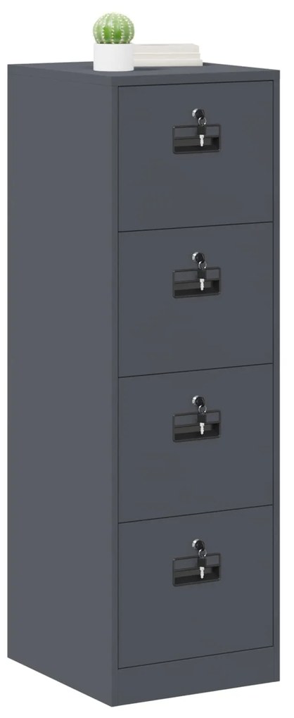 vidaXL Ντουλάπα Αρχείων με συρτάρι 2 pcs Ανθρακί 44 x 50 x 106.5 εκ