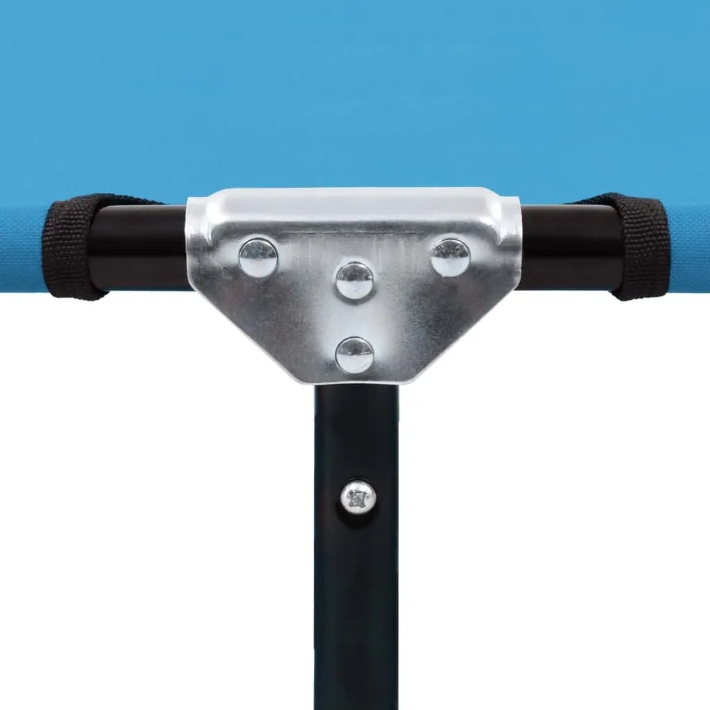 vidaXL Ξαπλώστρα Πτυσσόμενη Τιρκουάζ Μπλε Ατσάλινη