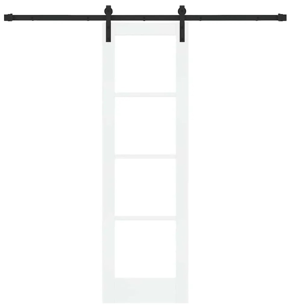 vidaXL Συρόμενη Πόρτα ORKDAL Λευκό 61 x 198.5 εκ. Μασίφ ξύλο πεύκου