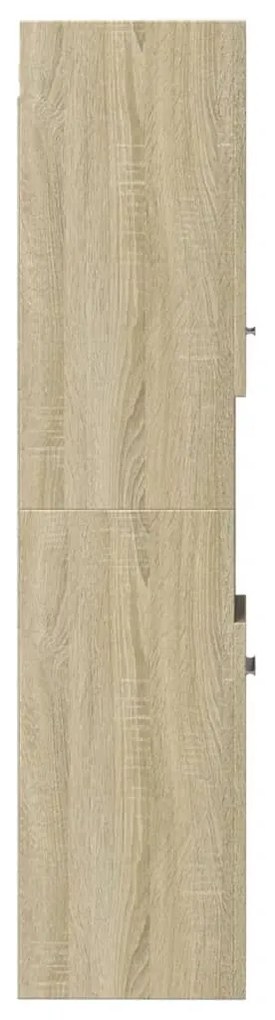 Στήλη Μπάνιου Sonoma Δρυς 30 x 30 x 130 εκ. από Επεξ. Ξύλο 849635