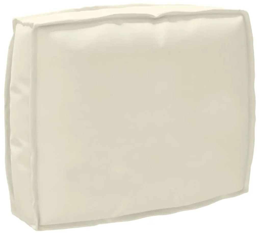 vidaXL Μαξιλάρι παλέτας για πλάτη Κρεμ 50 x 40 x 12 cm Ύφασμα Oxford