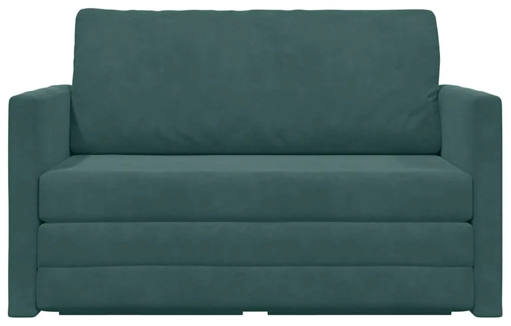 vidaXL Κρεβάτι καναπές Σκούρο Πράσινο 124 x 204 x 61 εκ Βελούδο