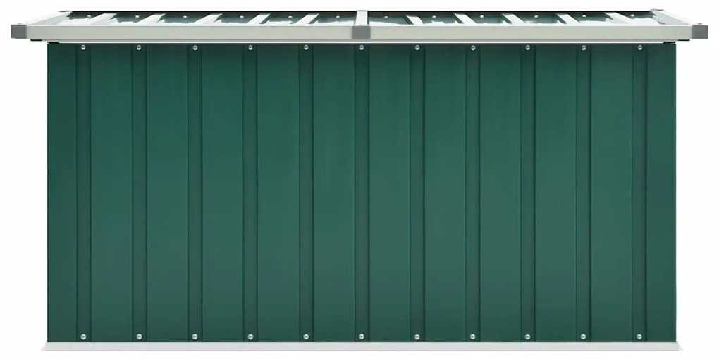 vidaXL Μπαούλο Αποθήκευσης Κήπου Πράσινο 129 x 67 x 65 εκ.