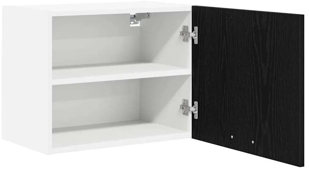 vidaXL Κρεμαστό ντουλάπι 2 pcs Μαύρος Δρυς και Λευκό 50 x 31 x 40 εκ.