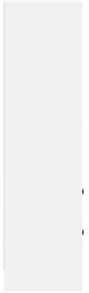 vidaXL Highboard Λευκό 45.5 x 34 x 127 εκ Επεξεργασμένο ξύλο