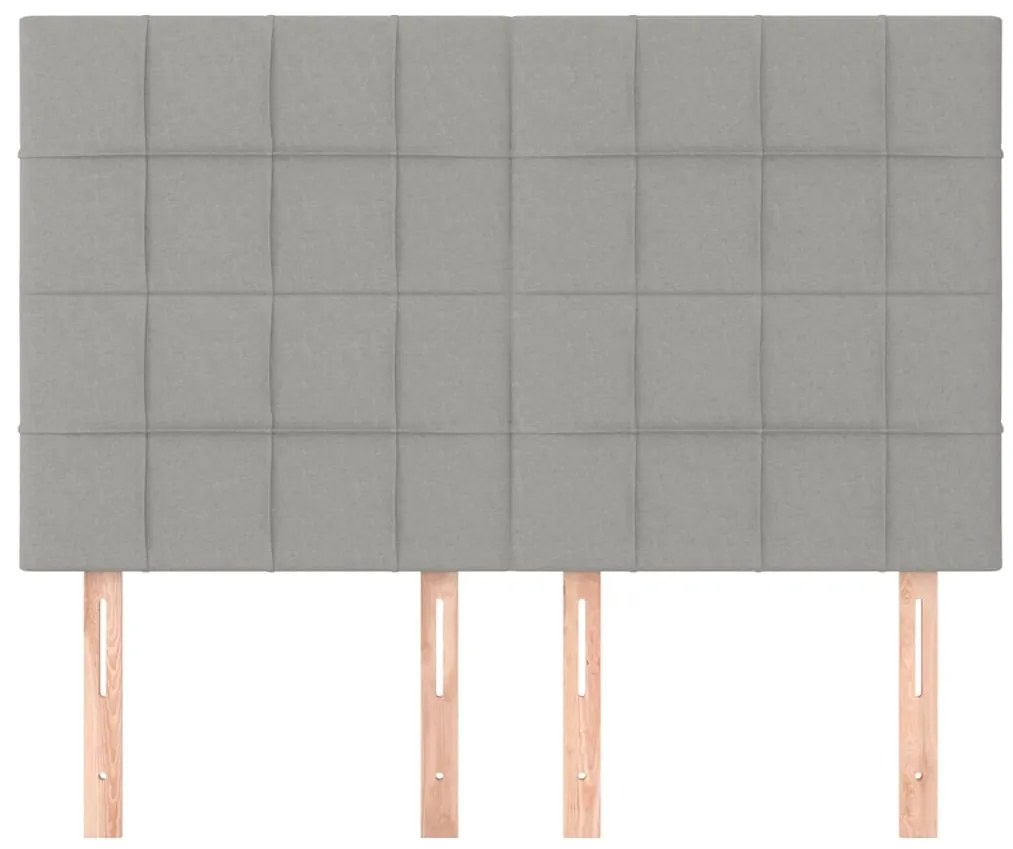 vidaXL Κεφαλάρι Ανοιχτό Γκρι 144x5x118/128 εκ. Ύφασμα