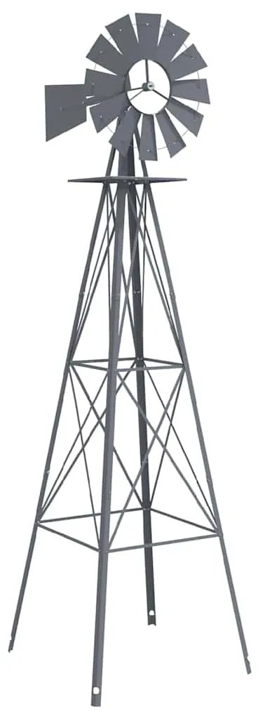 vidaXL Ανεμόμυλος Γκρι 84 x 68 x 245 εκ. Σίδερο