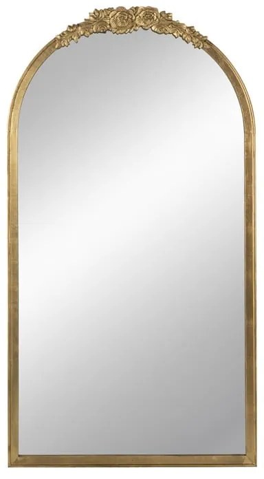 Καθρέπτης Δαπέδου Ξύλινος Χρυσός Κλασικό Design (69,60x4,6x133,1) - Ξύλο - 83235-DS