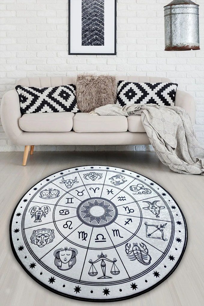 Χαλί Horoscope Beyaz 286CHL6911 Multi Conceptum Hypnose 140X140cm Round