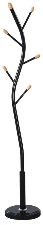 Καλόγερος Portu pakoworld μέταλλο σε μαύρη-φυσική απόχρωση Φ30x170εκ