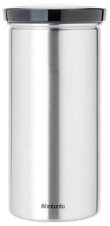 Brabantia 646988 Βάζο για 18 κάψουλες καφέ Matt Steel Fingerprint Proof, Grey Lid